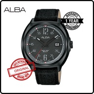 VJ42-X280NBBNL (AS9J37X1) ALBA ACTIVE Men Original Brand New Quartz Analog Matte Black Dial Nylon Le