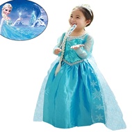 Snow Elsa Frozen Dress Costume Princess Tutu Party Dresses Cosplay Set Dress For Kids Girl