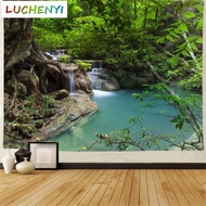 Custom National Park Waterfall Stream natural landscape wallpaper mural for Living Room Bedroom TV B