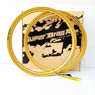 วงล้อ Super Drag Rim 1.20 1.40 ขอบ 17 สีทอง DID ( ราคาต่อคู่ )