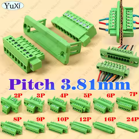 1-4set Pitch 3.81mm Pluggable Terminal Block Connector JM15EDGKM 3.81mm Pitch 2P/3P/4P/5P/6P/8P/9P/1