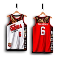 Free customization of GINEBRA 07 Thompson designed sublimation basketball shirt with name and number