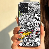 HP TT-84 Street Graffiti Casing VIVO iQOO Y75 Y28 Y22 Y35 Z6 Y55 V25 Y22S 5G glasshp