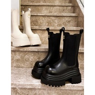 New Boots Women Letter Boots Motorcycle Boots Mid-tube Thin Thin Chelsea Boots Women 2025 Small Wome