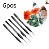[CLA] 5Pcs 00000 Precision Fine Tip Paint Brush Set For Acrylic Models Mini Miniature Detail Nylon H