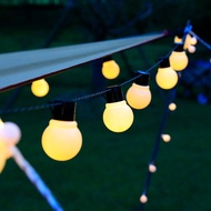 Outdoor Camping G50 Large Ball Bulb Lantern LED Trunk Stall Atmosphere Light Garden Decoration Solar