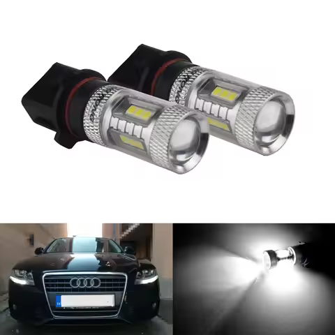 ANGRONG 2pcs P13W PSX26W 15 SMD LED Fog Daytime Side Light Bulb For Audi A4 B8 2008+ Mazda CX-5 Peug