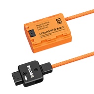 Andph ZGCINE DT-LPE6 D-Tap to LP-E6NH Dummy Battery with Braided Wire DC Coupler Accessory for Canon