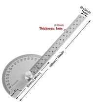 2026 New Protractor Angle Ruler Dividing Gauge Angle Ruler 180 Degree Semi Circular Carpenter Angle