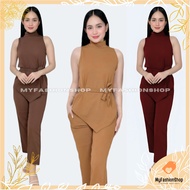 MyFashionShop  ROSALINDA Plain Sleeveless Top and Pants Terno Coords Coordinates For Women