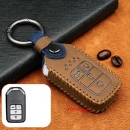 เคสกุญแจหนังแท้สำหรับ Honda City HRV BRV JAZZ CRV ACCORD CIVIC-BOX