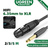UGREEN 6.35mm to XLR Microphone Audio HiFi Cable XLR Female to 6.35mm Jack Aux Mic Cord for micropho