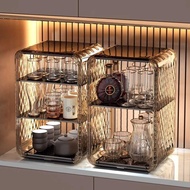 Cup Storage Rack Tea Cup Tea Set Anti-dust Water Cup Desktop Storage Cabinet Cup Holder Storage Box 