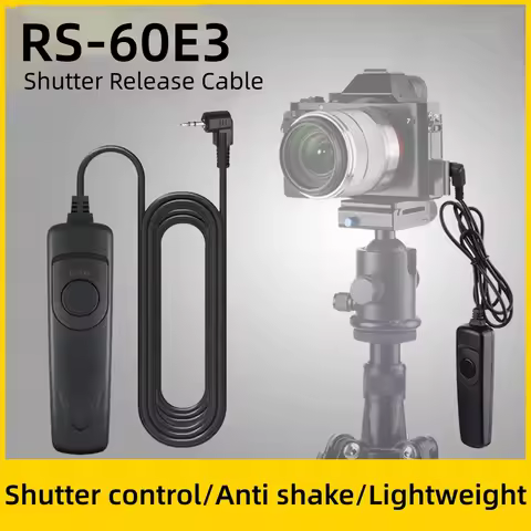 RS-60E3 Wired Remote Shutter Release Control for Canon R6II R7 R8 R10 R50 R RP M5 M6II 90D 80D Penta