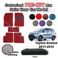 TOYOTA AVANZA 2011-2015 18MM Customized PRE CUT Carpet Car Karpet Car Coil Floor Mat