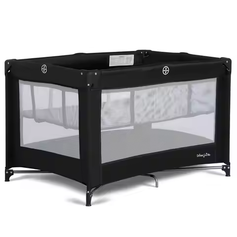 Portable Baby Playard with Bassinet, Lightweight Easy Setup Travel Playpen Mattress Bag