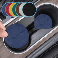 2pcs Imprinted Car Logo Coaster 7 Colors Water Cup Drink Bottle Pad for Jaguar XF XE XJ F-Pace X-Typ