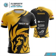 Baju Jersey Gaming Squad Esports Free Fire Custom Full Print Digital4