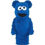 ~熊貓熊~全新 Bearbrick 400% 芝麻街 餅乾怪獸 Cookie Monster 植毛