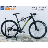 CAMP PRO LITE 9.1 (FREE SHIPPING) (Carbon Mountain Bike + Shimano Deore) (29 INCH) MTB MOUTAIN BIKE BICYCLE