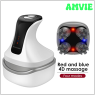 AMVIE 4D Scalp Massager Electric Scalp Brush Neck Shoulder Care Red Blue Light Hair Massager IPX7 Wa