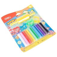 DELI DOUGHIT D750 modeling clay 11/12 blister packs of 6/8/12 colors with mold and roller