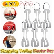 SOREN Shopping Cart Token, Metal Detachable Trolley Master Key Token, Portable Coin Holder Reusable 