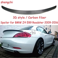 Z4 E89 3D Style Carbon Fiber Rear Trunk Spoiler Wings For BMW Z4 2 Door Coupe Convertible E89 18i 20