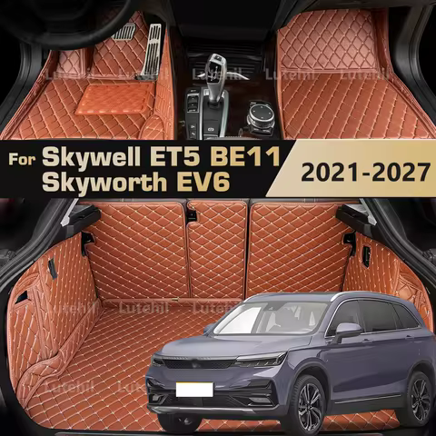 For Skywell ET5 BE11 Skyworth EV6 Elaris Beo Imperium SEV 2021-2027 26 25 24 Car Floor Mat Foot Pads