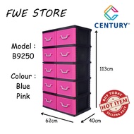Century Double 5 Tier Plastic Drawer / Cloth Cabinet / Storage Cabinet B9250