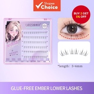 Small Flame False Eyelashes, Cluster Lash Extensions, Hybrid Look, DIY Set