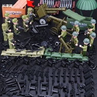 Compatible with Lego Building Blocks Minifigures Military World War II Army Eighth Road Army Volunte