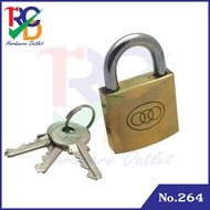 Padlock 3-Ring Brand Three-Ring Brass (Short Neck) Tri-Circle Model 261 262 263 264 265 266 Size 20 