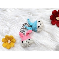 GANTUNGAN Handmade Crochet Keychain/Keychain Rabbit Amigurumi/Bunny Keychain Cute Chain Pink Chain/B