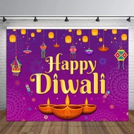 FANGLELAND Happy Diwali Backdrop 5x7ft Wall Tapestry for Photography Happy Deepavali India Diwali Party Hindu Festival of Lights Party Hanging Decoration