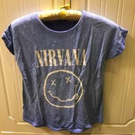 Zara x Nirvana blue t-shirt