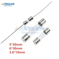 10Pcs/lot 3.6x10mm 6x30mm 5x20mm Fast Glass Fuse 0.5A/1A/1.5A/2A/3A/3.15A/4A/5A/6.3A/7A/8A/10A 250V 