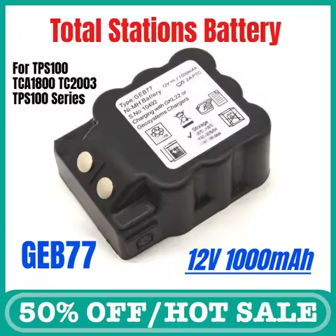 12V 1000mAh GEB77 for TPS100 TCA1800 TC2003 TPS100 Series Total Stations Battery
