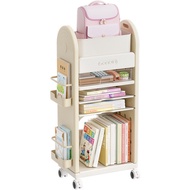 Source Children's Bookshelf Floor Rack Movable Multi-Layer Schoolbag Storage Rack Trolley Bookcase