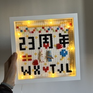 Valentines Day DIY Building Block Picture Frame Wedding Gift for Couples Best Friend Birthday Annive