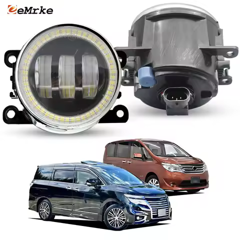 Led Headlamp Fog Lights Angel Eye DRL For Nissan Elgrand Highway Star E52 Serena C26 and For Suzuki 