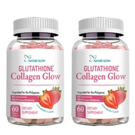 Nature Glow Glutathione Collagen Glow Gummies Anti-Aging Whitening Skin Collagen Vitamins Gummies