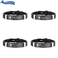 LANYUESTELLAR Motivational Quotes Cross Design Friendship Bracelet / Adjustable Sports Bracelet / Bi