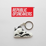 [2D KEYCHAIN] NIKE AIR JORDAN 6 WHITE,BLACK