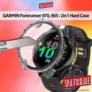 Garmin Forerunner 970, 965 Protector Case, 2in1 Hard Casing With PC Glass Screen Cover (garmin smart