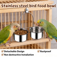 Feeder Bird Bowl Bird Cage Bird Toy Bird Accessories Hanging Stainless Bird