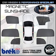 (Buatan Malaysia) GWM Tank 500 2025-Present(6 Pcs) Breko Sun Shade Car Magnetic Sunshade [Rear Winds
