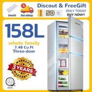 HOMEFUN Mini Refrigerator With Freezer 158L For Room Frost Fridge Save Electricity