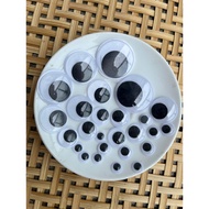 Fake Animal Eyes, Rattle Eyes, Glance Eyes 8-30mm for Handmade Crafts, stuffed animals