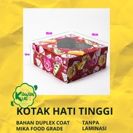 MERAH Heart Cake Box - Red Heart Tart Box - Heart Tart Box